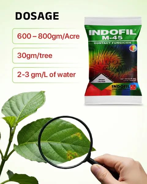 Image of INDO-FIL M-45 100gm + Hand Gloves | Fungicide for all type of Plants | Prevent Rottings and leaf Blights | No more Fungal disease.