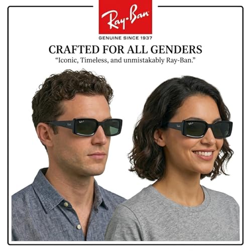 Image of Ray-Ban RB4395 KILIANE BIO-BASED Square-Round Shaped Sunglasses for Men & Women with Official RAYBAN Eyewear Kit