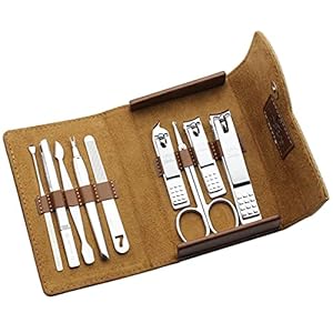 Clipper de uñas Juego de Clipper Nail para hombres y mujeres Herramientas de cuidado de uñas de acero inoxidable de 9…