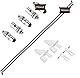 15 Stück verstellbare Schubstangen-Verbindungsstopfen 1,3 mm + 15 Stück Nylon-Kontrollhörner 21 x 10 mm + 15 Stück 1,2 x 210 mm Z-Schubstangen, Teile, kompatibel für RC-Flugzeug, Boot, Ersatz