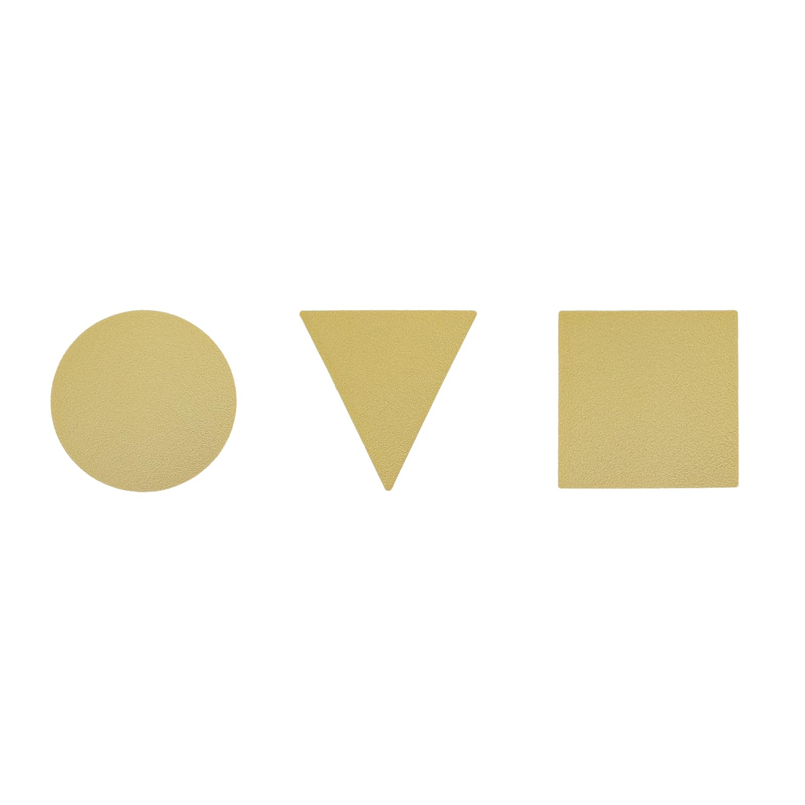 Vaessen Creative Stanzer Set - Motivstanzer - Kreis, Quadrat, Dreieck - 3 Stück - Tonpapier und Bastelmaterial bis zu 250 g/m² - zum Basteln Mit Papier und Scrapbooking, Weiß-gold