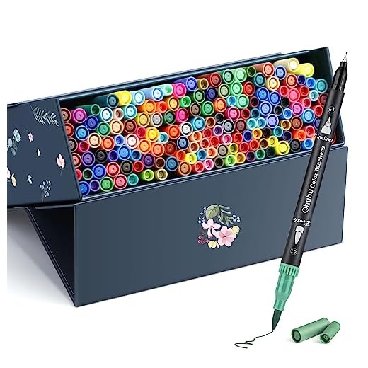 Ohuhu 160 Rotuladores Lettering, Rotuladores Punta Pincel & Fina, Rotuladores Doble Punta para Dibujo, Caligrafía, Lettering, Mandalas, para Adultos