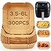 YQL 300PCS Air Fryer Liners Square for Russell Hobbs 4L, Disposable Air Fryer Accessories 6.5 Inch, Non Stick Parchment Paper for COSORI/Chefman/Ninja/Philip... & Other Single Airfryer 3.5L-6L