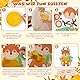 Herenear 4 Stück Laternen Bastelset für Kinder, Sankt Martin Laterne Basteln, DIY Herbst Dekoration Bastelset, Tierische Papierlaternen mit Laternenstäben, Geschenk Jungen Mädchen Sankt Martin