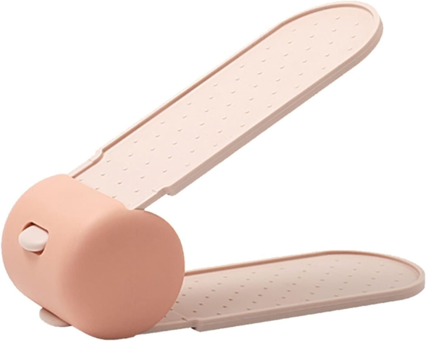 Shoe Slots, 5pcs Shoe Holder Rack 2 Layers Adjustable Height Storage Slot Closet Cabinet(White and green)