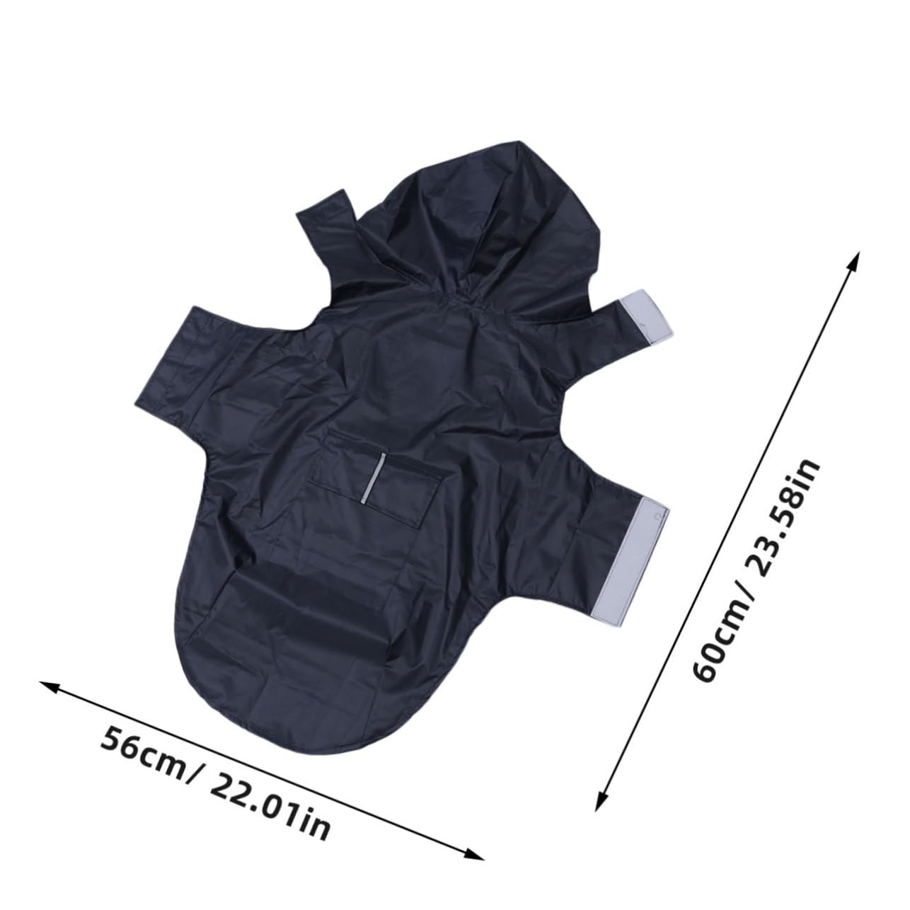 Garneck Reflective Hooded Dog Raincoat for Breeds Pet Jacket with High Breathability Black Enhanced Safety for Rainy Days