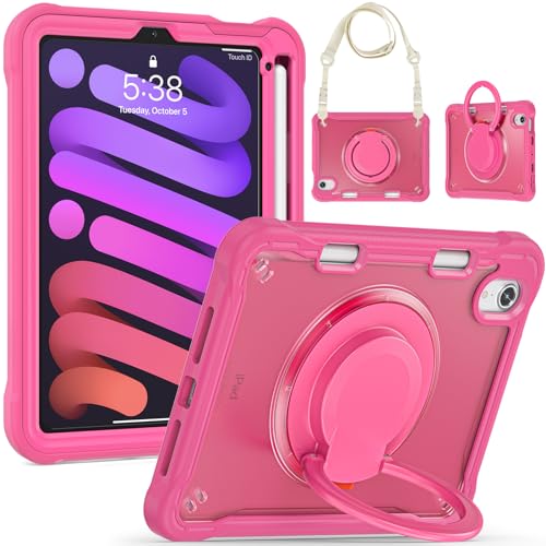 Protection iPad mini 7 A17 Pro antichoc premium avec film écran et support rose