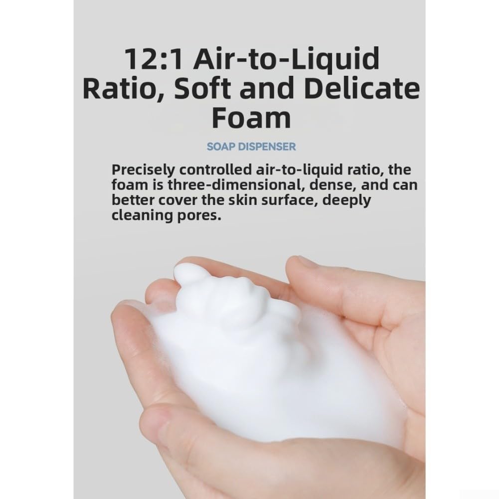 Dispenser automatico di sapone in schiuma con sensore di induzione da 0,25 s, ricaricabile senza contatto, 400 ml, funzione autopulente per bagno e cucina, design a forma di anatra, 1800 mA