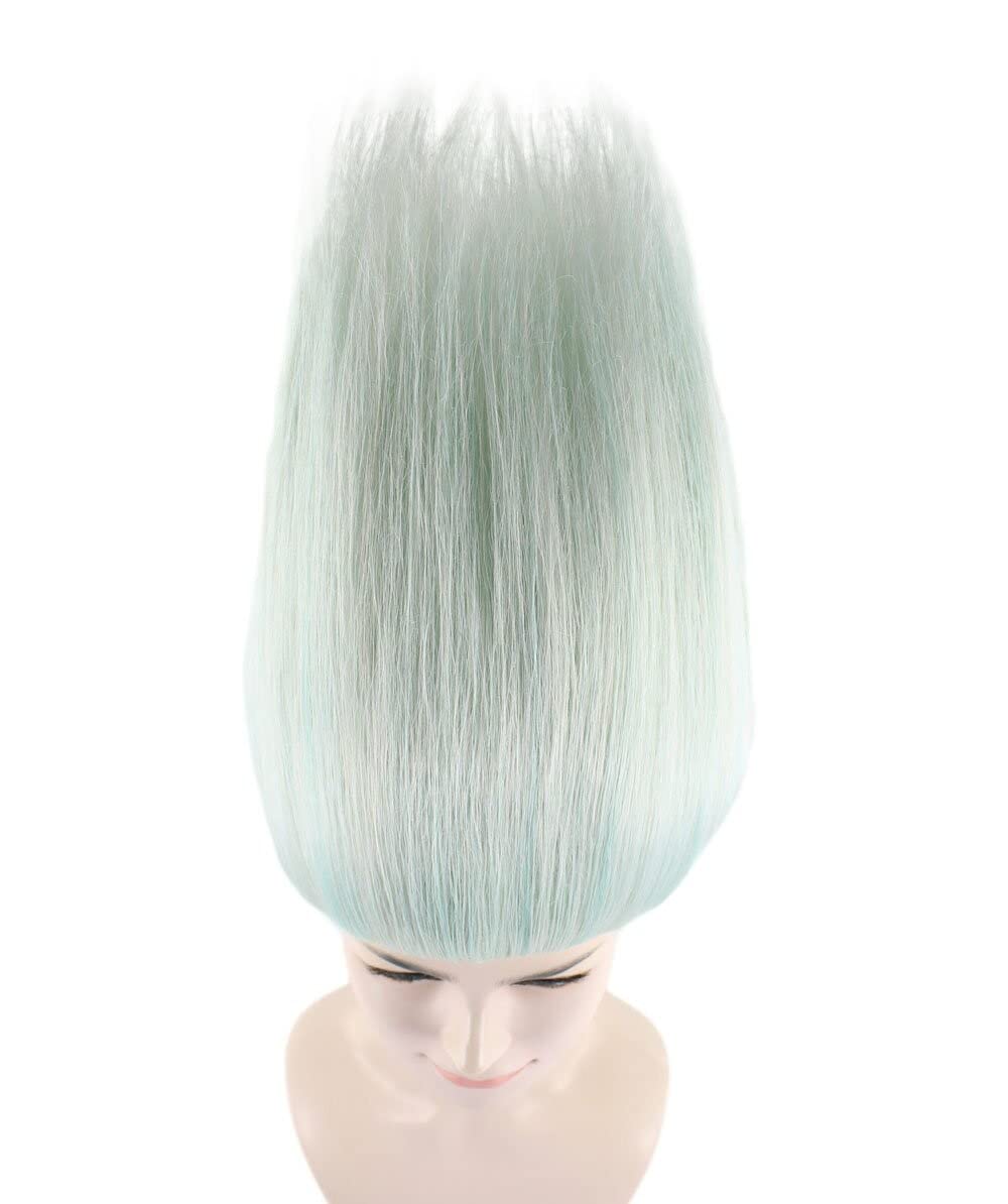 HPO Adult Unisex Silver Color Straight Cosplay Halloween Troll Wig, Synthetic Soft Fiber Hair, Perfect for your next Festival and Group Anime Party.