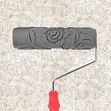 Nichiyo 10'' Patterned Paint Roller for Wall Decoration Classic Brick Embossing Texture Rubber Roller Decorative Household DIY Paint Art Tool for Wall Decoration (EG4114TH)