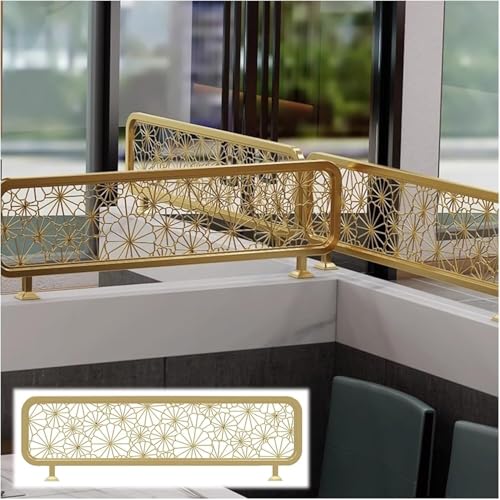 Cloison de séparation de bureau dorée 120cm | Écran bas chic de 30 cm - 2