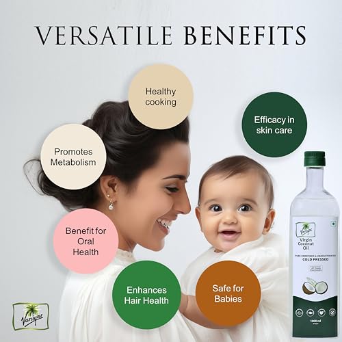 Image of Kerala Vaniyar Virgin Cold Pressed Coconut Oil 500 ml /100% Pure /Cooking, Baby, Hair & Skin Care /Unrefined,Chemical Free, Natural