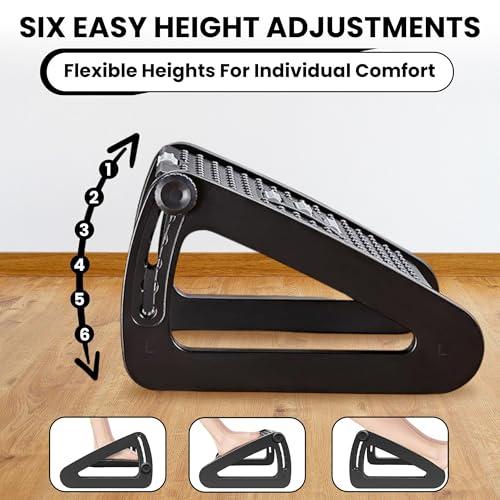 Image of Foot Rest for Home & Office | Adjustable Leg Rest Stool with 6 Modes, Ideal for Under Desk & Living Room Seating