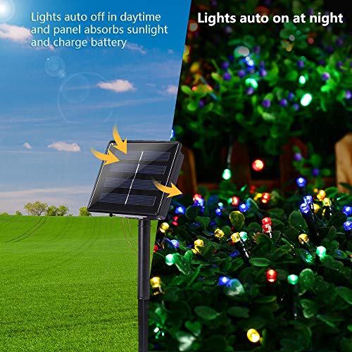 Joomer Solar Christmas Lights 72Ft 200 Led 8 Modes Solar String Lights Waterproof Solar Fairy Lights For Christmas Decorations (Multicolor) #TOP5