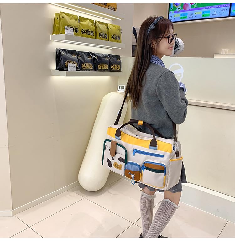 Kawaii Travel Bag Carry on Aesthetic Luggage Duffle Gym Bags for Women Overnight Essentials Cute Y2k Cute (pink,One Size)3