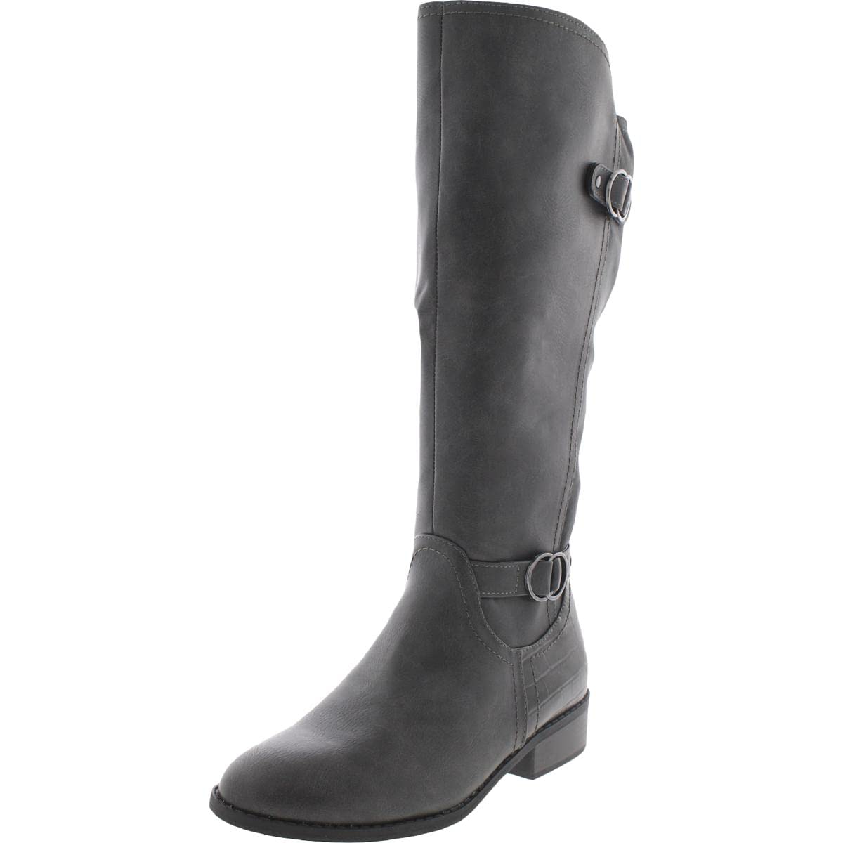 Karen Scott Womens Leandraa Faux Leather Tall Knee-High Boots
