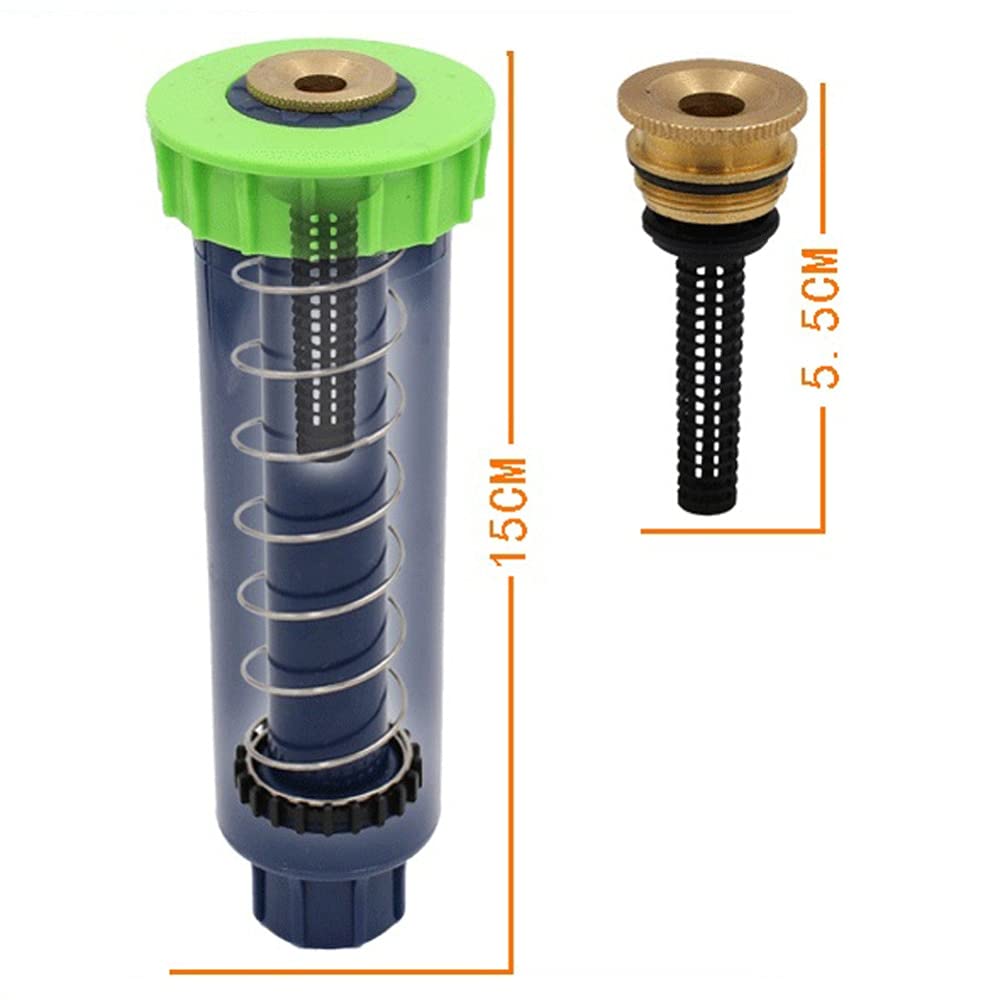Ugello di irrigazione Irrigatori Pop up Regolabili da 5 Pezzi con Filettatura Femmina da 1/2 Pollice 90-360 Gradi Irrigatore per irrigazione del Prato Retrattile Automatico