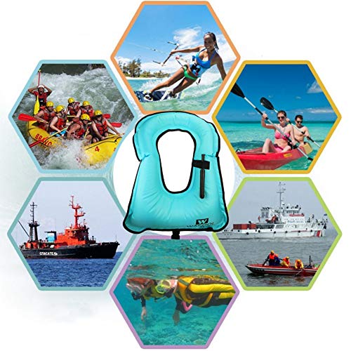 Wacool Inflatable Snorkel Diving Swimming Scuba Vest Jacket For Adult Youth Kids (Adult, Sky Blue) #TOP5