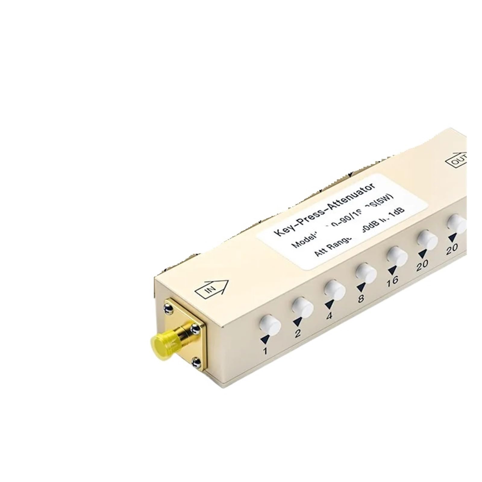 Attenuatore regolabile 2GHz SMA N 2W 5W 10W Attenuatore variabile con pressione dei tasti 30dB 60dB 90dB 1dB Attenuatore a gradino 50Ohm(5W N 60dB 2GHz)