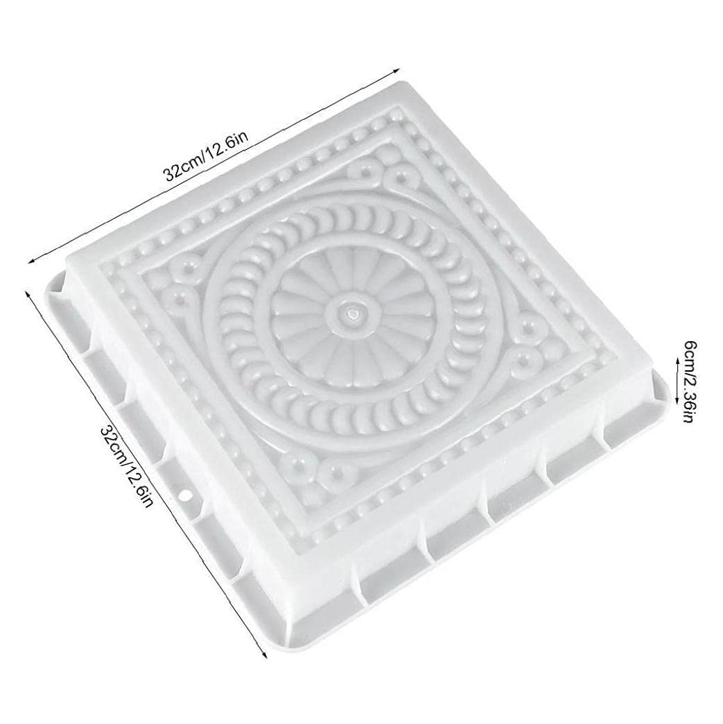 Hormigón Cuadrado Moldea DIY del Pavimento De Ladrillos De Cemento De Piedra Camino De Encofrado Deslizante Herramienta De La Decoración del Jardín 32x32cm