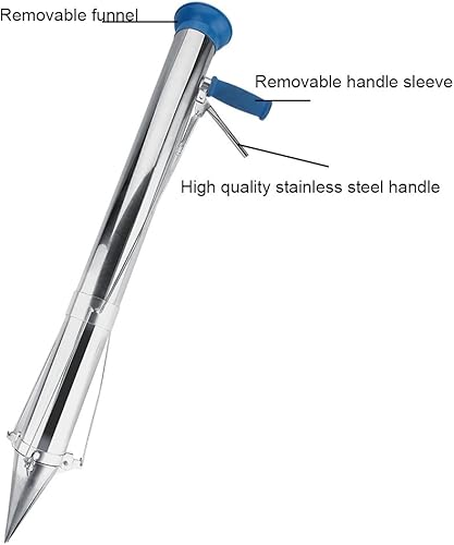 Miniatura 4 de Trasplantador manual de plántulas, herramienta de trasplante de jardinería de doble mango largo, duradero de acero inoxidable de alta calidad, fácil