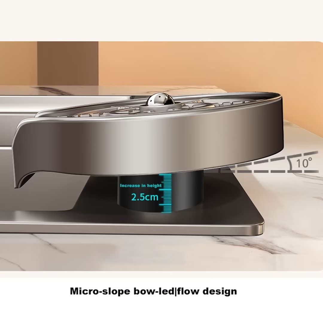 Lavabottiglie per rubinetti da Cucina, Accessori per lavastoviglie in Acciaio Inox, sciacquabicchieri per Bar, sciacquabicchieri per lavelli, lavabicchieri per lavelli da Cucina (Grigio Stella)