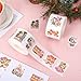 JarThenaAMCS 1200Pcs Christmas Vintage Stickers Pink Xmas Watercolor Santa Claus Deer Self-Adhesive Sticker Decals for Journal Scrapbook Baby Shower Party, 16 Designs, 2 Rolls