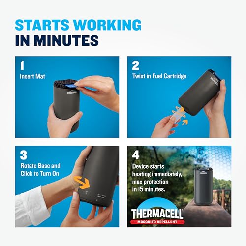 Image of Thermacell Mosquito Repellent Refills; Provide 120 Hours of Protection; Contain 30 Repellent Mats, 10 Fuel Cartridges; Compatible with Any Fuel-Powered Mosquito Repeller Product