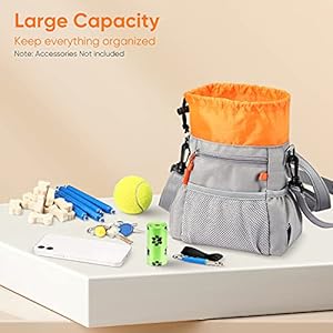 Dog Treat Training Pouch Bag for Small to Large Dogs, KENOBEE Easily Carries Pet Toys Kibble Treats, Built-in Poop Bag Dispenser, Shoulder Strap, Belt and Belt Clip, Exterior Pocket for Phone Keys Dog Treat Training Pouch Bag for Small to Large Dogs, KENOBEE Easily Carries Pet Toys Kibble Treats, Built-in Poop Bag Dispenser, Shoulder Strap, Belt and Belt Clip, Exterior Pocket for Phone Keys