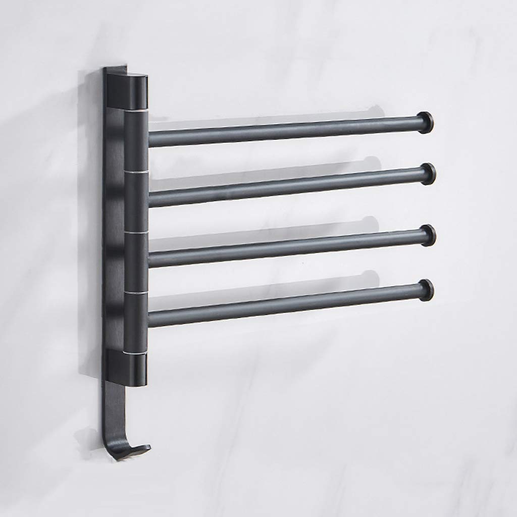 Porte-serviettes en aluminium noir mat au design hôtelier moderne