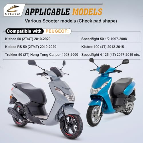 Cyleto Vorne Bremsbeläge für Kisbee 50 RS50 2T/4T 2010-2020 Kisbee 100 4T 2012-2015 Speedfight 50 1/2 1997-2008 Vivacity 250cc 2008-2011