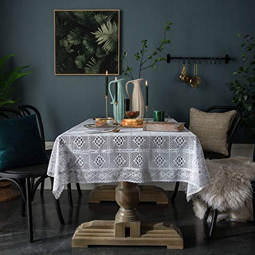 Nappe fait main vintage 180x180cm au cachet authentique