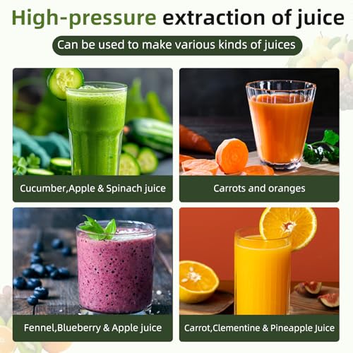 Image of Panana Centrifugal Juicer Extractor with Wide Mouth 2.5 inch Feed Chute for Fruit Vegetable, Easy to Clean, Stainless Steel, BPA-free (Silver)