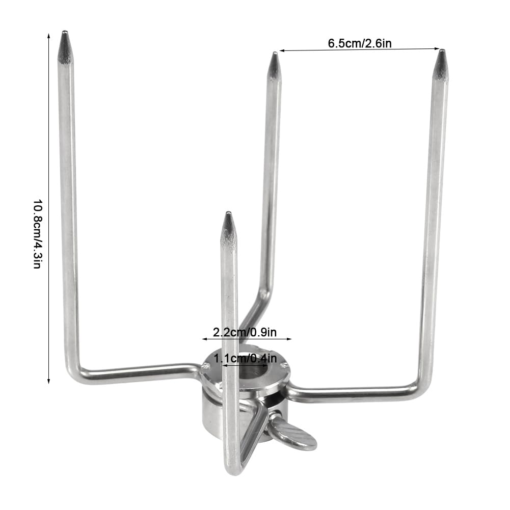 Hztyyier 2 Pièces Multifonctionnel Gril Fourchette en Acier Inoxydable Rôti Broche Rôtissoire Fourchettes Barbecue Outil pour Barbecue en Plein Air Fête Barbecue Fork Barbecue Sticks