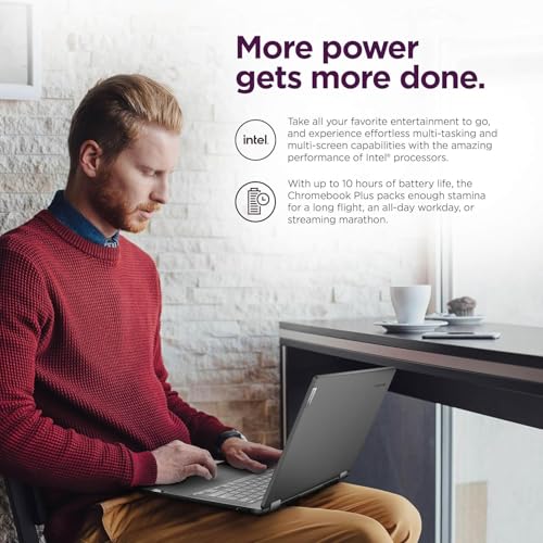 Image of Lenovo IdeaPad 5 Flex 5i Chromebook plus 14 inch FHD+ 2-in-1 Touchscreen Laptop (Intel Core i3-1315U, 8GB RAM, 384GB Storage (128GB+256GB SD)) Home, Students, Slim, Backlit, 1080p Webcam, Wi-Fi, Chrome OS