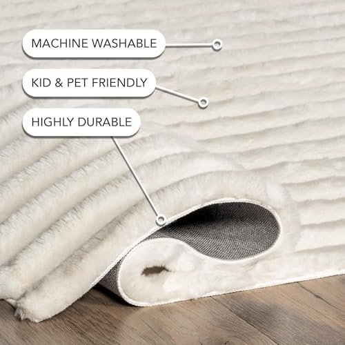 Tapete nuLOOM SuperiorWash 152x244 cm Off-White miniatura 6