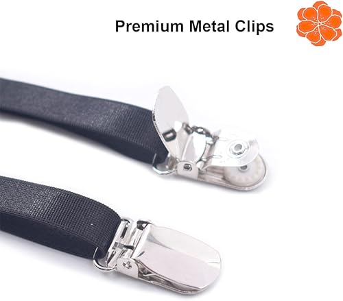 Miniatura 7 de Liguero sexy para mujer, negro y sencillo, liguero para medias altas hasta el muslo, clips de metal