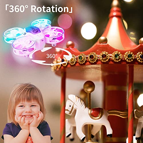 RiskOrb-LED-Mini-Drone-for-Kids360-Rotation3D-Flips3-SpeedsOne-key-StartLandXmas-Toys-Gifts-for-BoysGirlsRC-Quadcopter2-Batteries