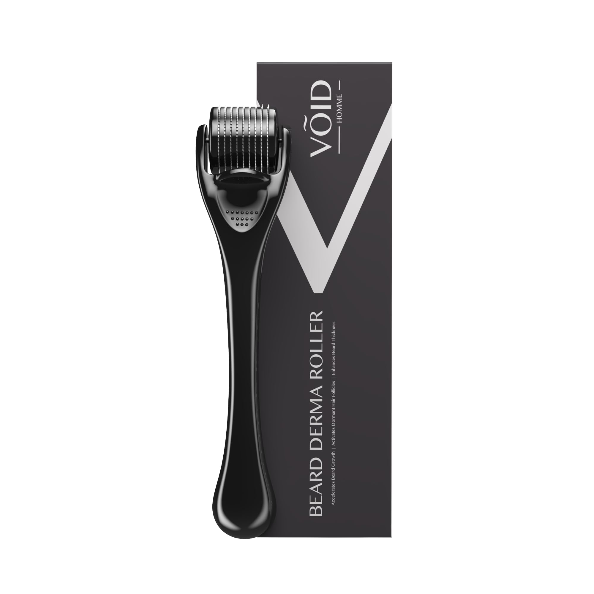 VOID Homme Derma Roller – profesjonalny wałek do brody z igłami tytanowymi 0,5 mm 540 – stymuluje wzrost włosów i produkcję kolagenu, celuje w zmarszczki, drobne linie, rozstępy