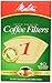 Melitta 620122 40 Count #1 Natural Brown Cone Coffee Filters (Pack of 5)
