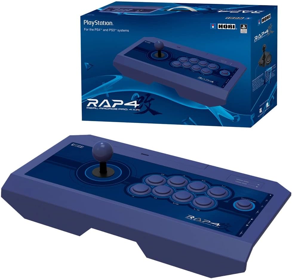 HORI Real Arcade Pro 4 Kai (Blue) for PlayStation 4, PlayStation 3, and PC - PlayStation 4
