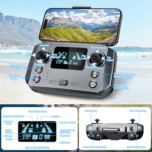 Image of GPS Drones with Camera for Adults 4K, FPV Drone Under 249g with Brushless Motor, GPS Auto Return, Follow Me, Waypoint Flight, Foldable Drone with Gesture Control, 46Mins with 2 Batteries, Black Gray