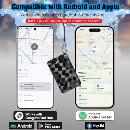 Image of 2026 New Wallet Tracker for Both iOS & Android Phones, Dual System Rechargeable Tracking Card Compatible with Apple Find My & Google Find Hub Device for Luggage, Passport, Purse Gift