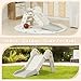 SINKIPA Toddler Slide, Indoor Slide for Toddlers Age 1-3, Climber Freestanding Playset with Basketball Hoop, Folding Baby Slide, Easy to Store and Set Up, Gray
