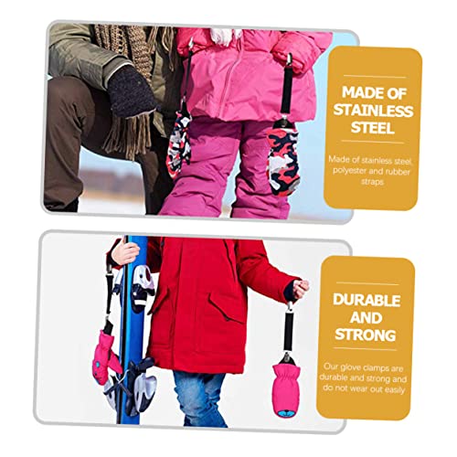 4Pcs Winter Glove Clips Nonslip Mittens Clips Elastic Band Holders for Boys Durable Easy to Use Lost Accessories2