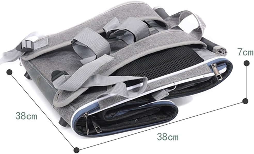 Foldable Dog Bike Bag — Pet Bike Carrier with Non-Slip Bottom, Waterproof Cover, Storage Pocket & Secure Zip Top, Handlebar Or Rear Rack Mount Bicycle Pet Bag for Small Dogs and Cats