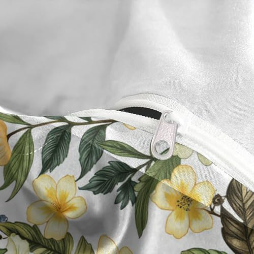 Parure de lit 3D floral microfibre 140x200cm pour lit simple - 8