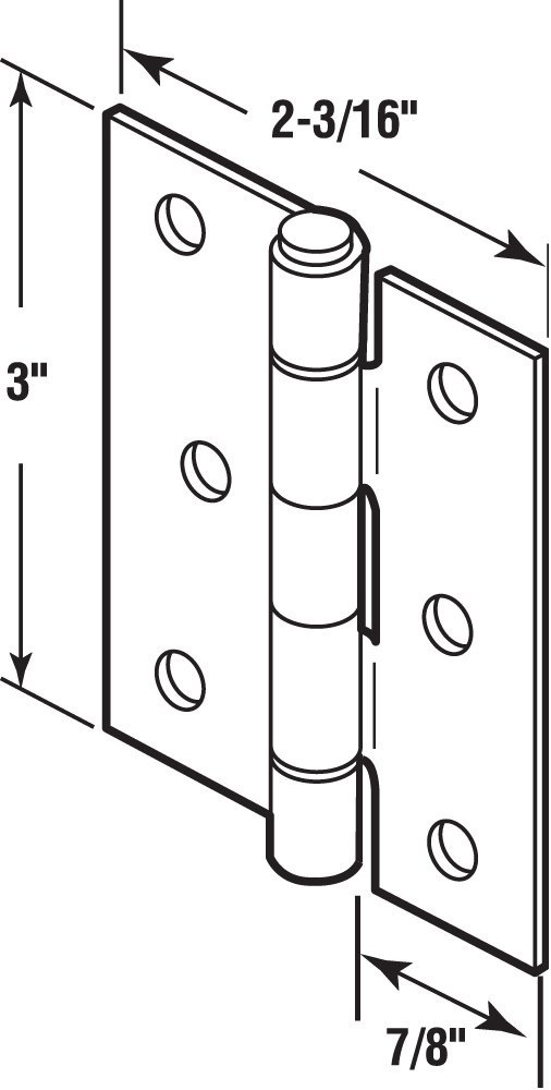 Aluminum Screen Door Hinges - 2 Pack -2