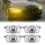 Generic 4Pcs CSL Yellow DRL Modules For 2012 2013 2014 2015 BMW 3 SERIES F30 F31 F34 GT 320i 328i PRE-LCI Xenon Headlight Daytime Running Light DRL,63117398766 (Yellow, Set LED Modules)