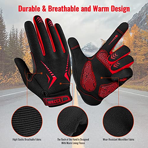 WACCET Guanti MTB Uomo Donna, Guanti Bici Lunghi